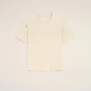 Tee-Shirt Broderie Ami Blanc Cassé AMI PARIS