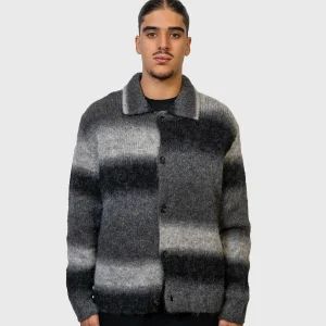 Cardigan à Boutons en Laine/Alpaga Gris NORSE PROJECTS