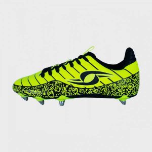 Chaussures Rugby, 8 Crampons – TRACTO007 – Jaune/Noir