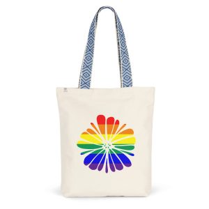 Totebag ethnique recyclé Fleur LGBTQI+
