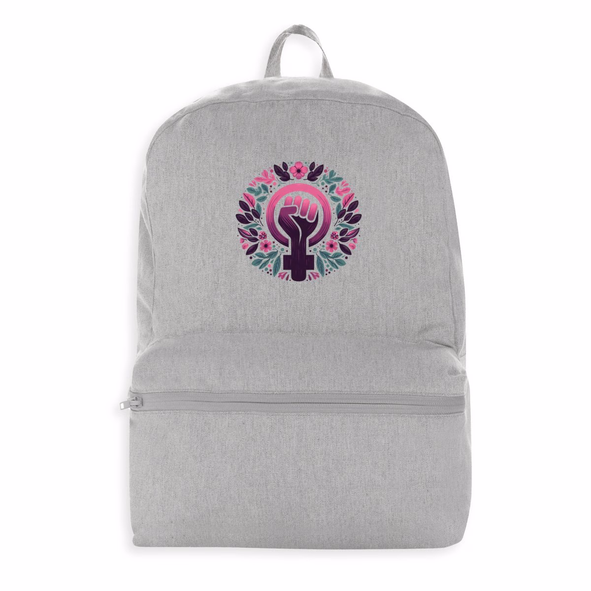 Sac à dos 100% recyclé poing féministe