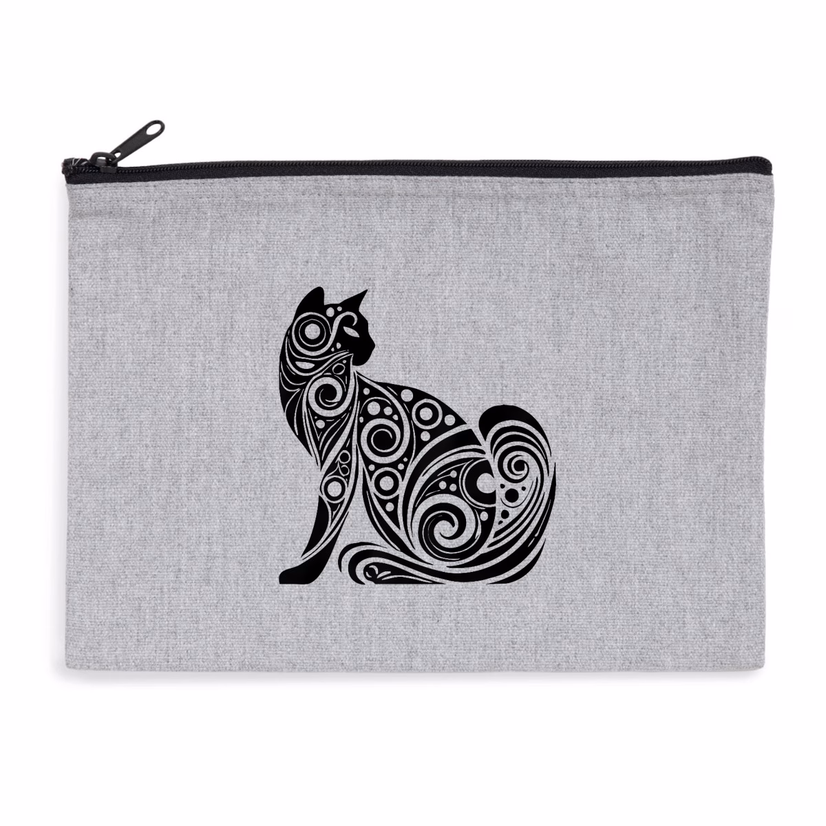 Pochette Black Cat zippée recyclée – pochette écoresponsable