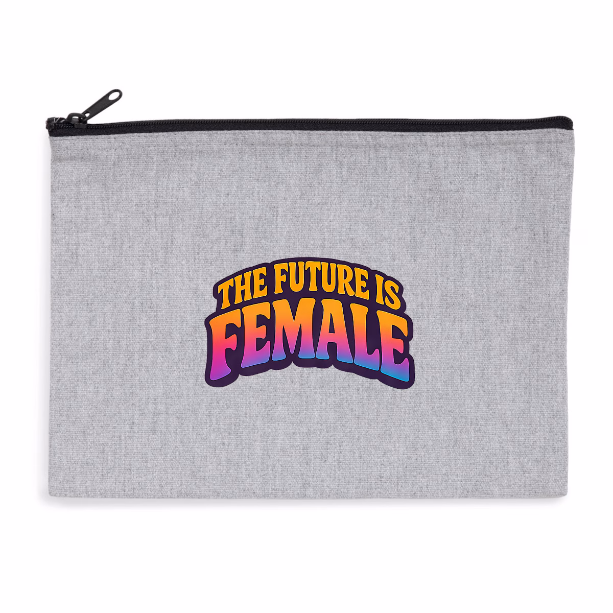 Pochette The Future is Female zippée recyclée féministe