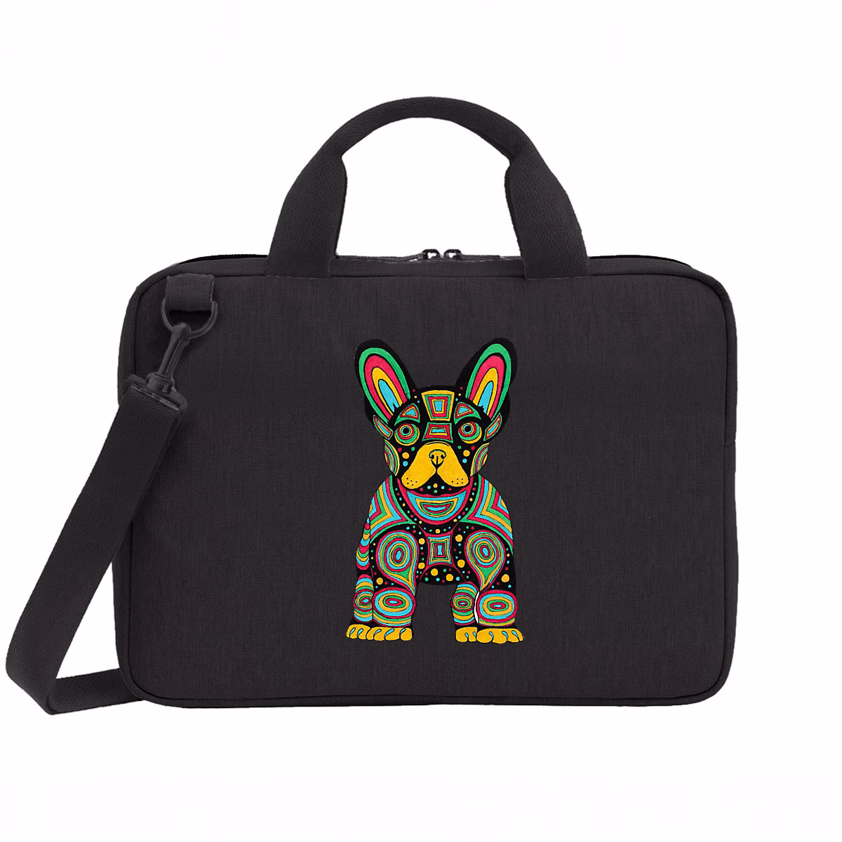 Sac ordinateur portable chien psychédélique éthique – Image 2