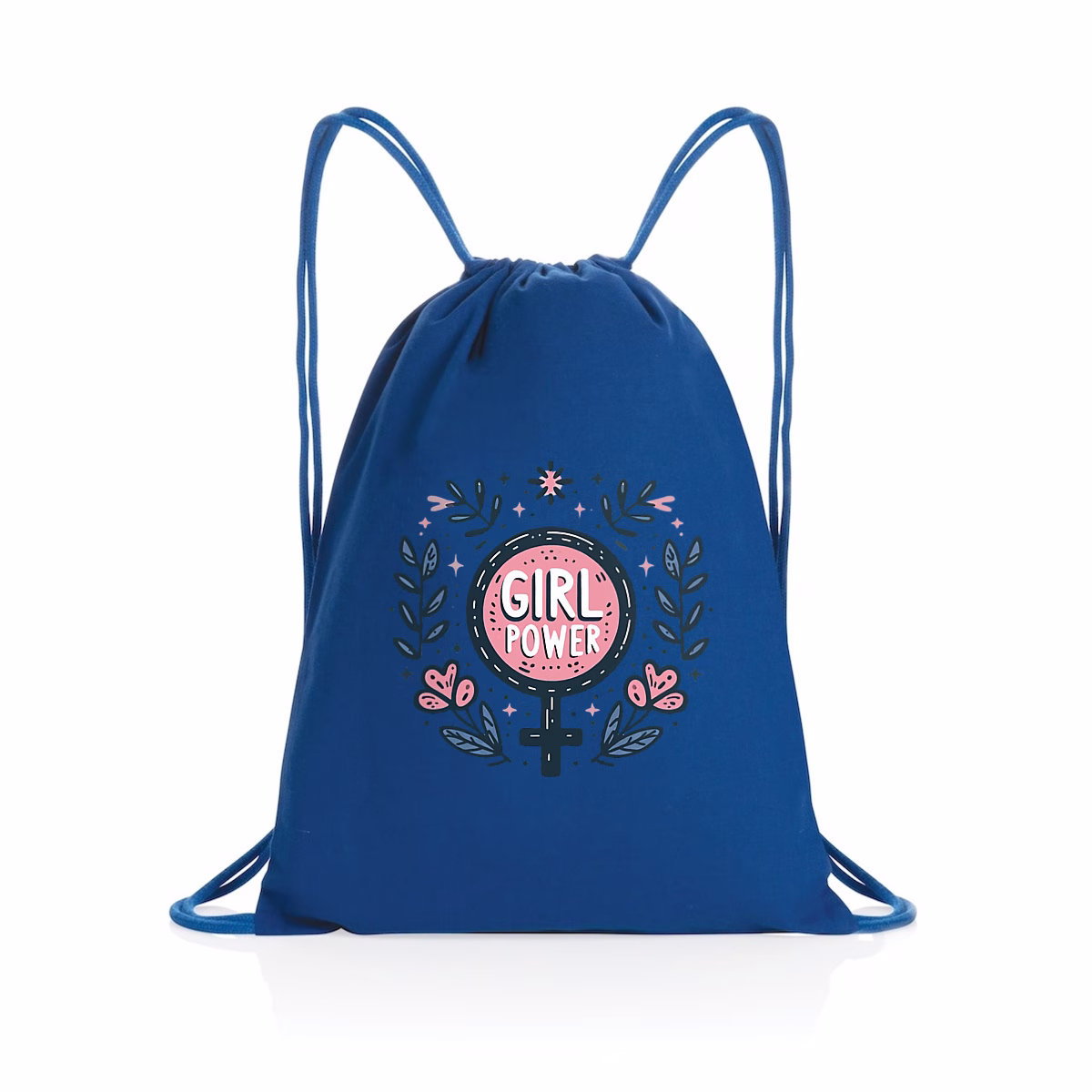 Sac à dos cordelettes recyclé Girl Power éthique – Image 3