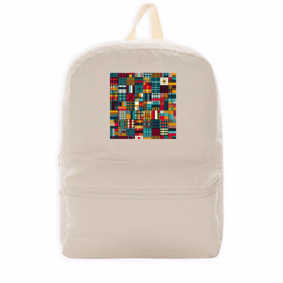 Sac à dos tendance motif écossais recyclé – Image 3