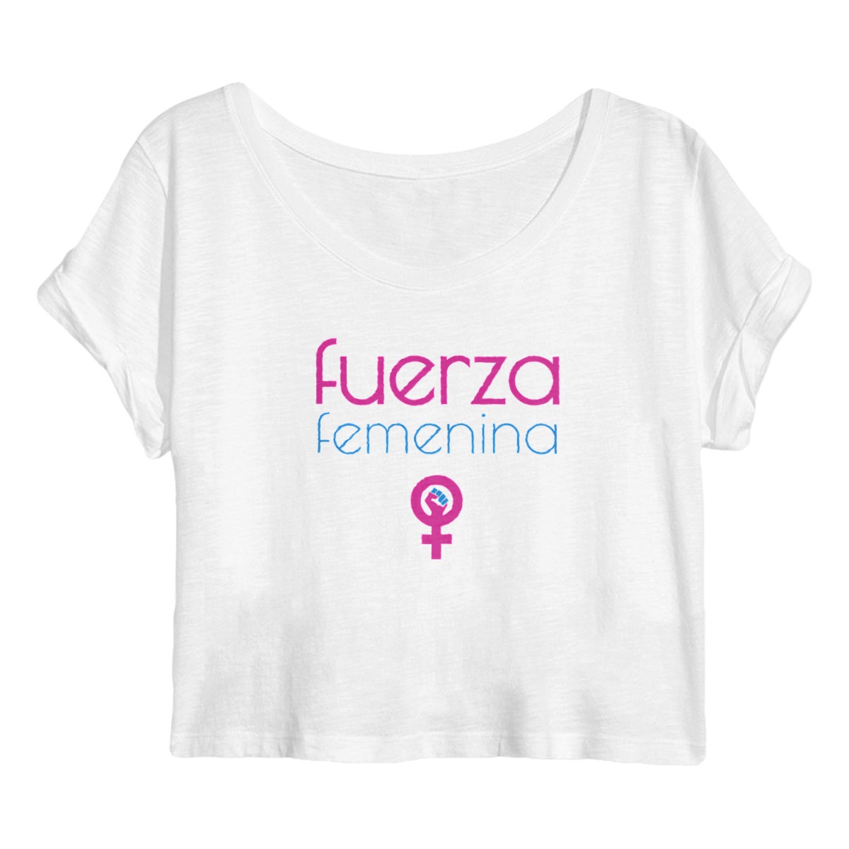 Crop top bio femme Fuerza femenina féministe – Image 2