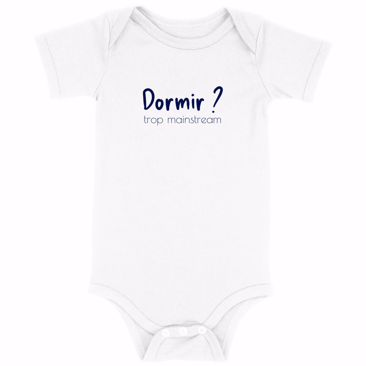 Body bébé humour Dormir trop mainstream en coton bio GOTS – Image 2