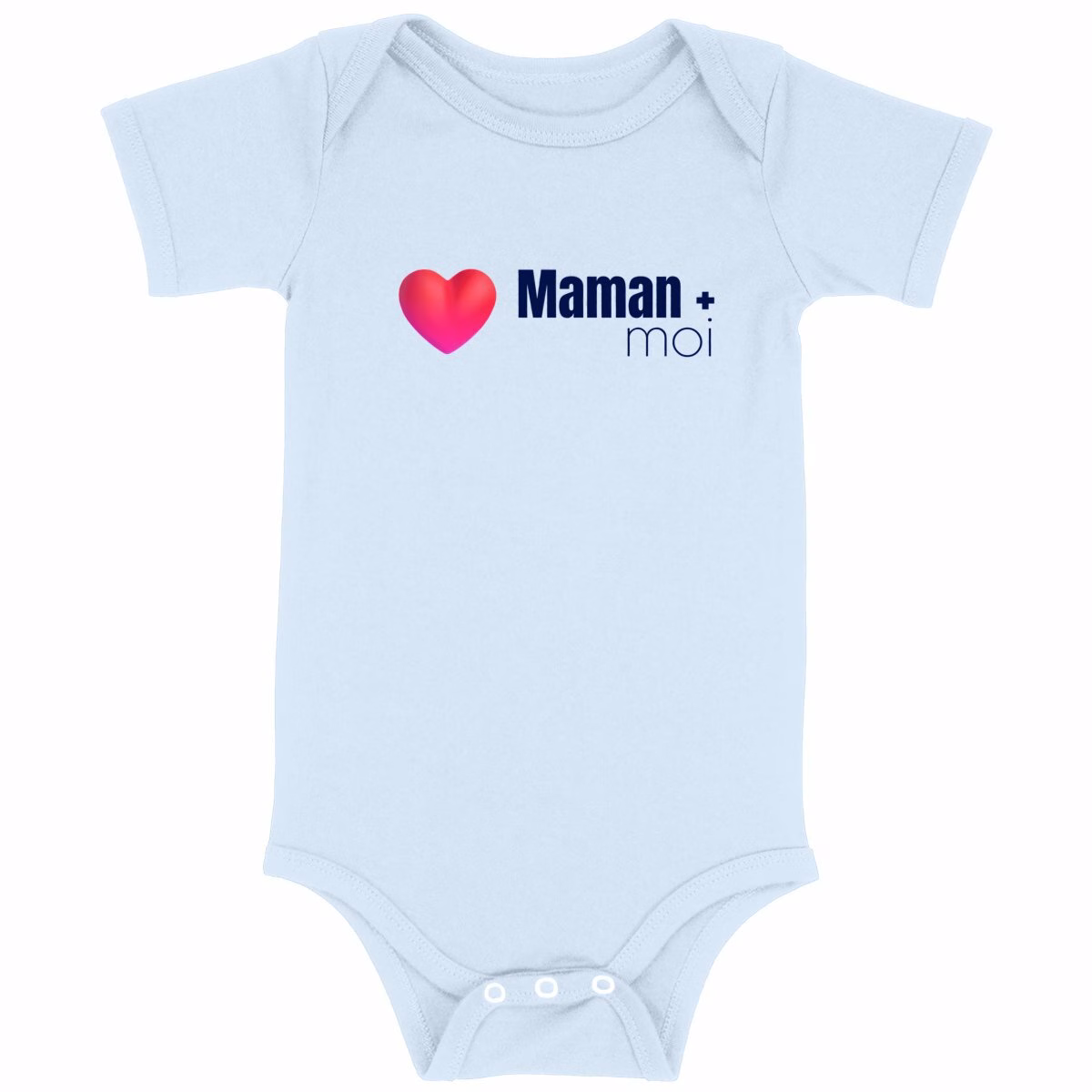 Body bébé Maman + moi = ❤️ en coton bio GOTS écoresponsable – Image 4