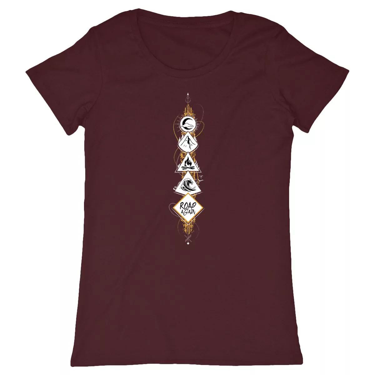 Tshirt léger femme – conversion bio – 4 éléments – eau et feu – Image 3