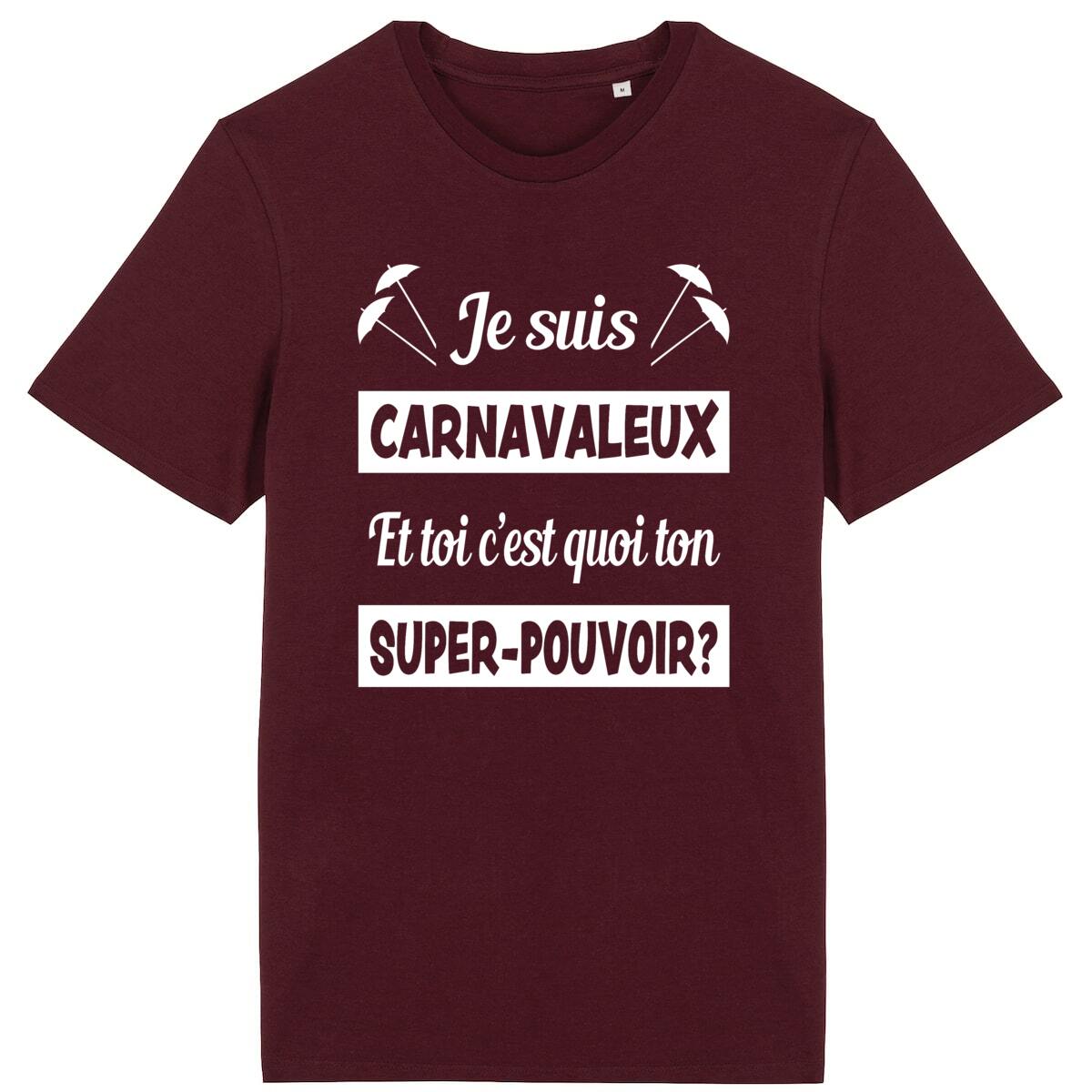 T-shirt Léger Unisexe – 100% coton Bio 150g/m² – Je suis carnavaleux et toi c’est quoi ton super-pouvoir – Image 4