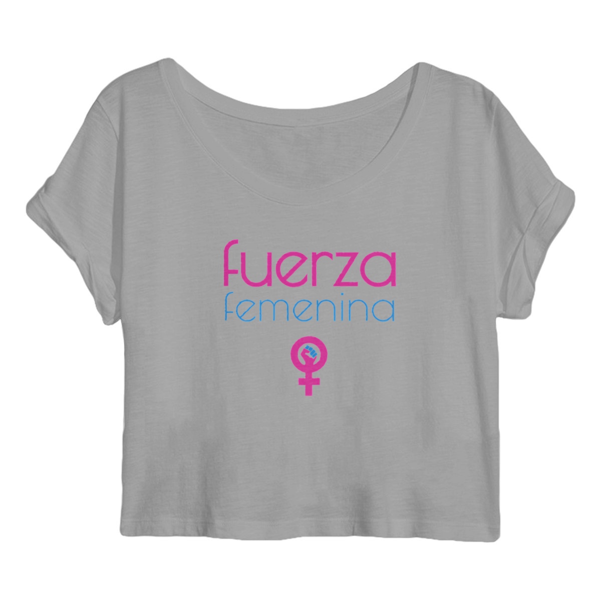 Crop top bio femme Fuerza femenina féministe – Image 4