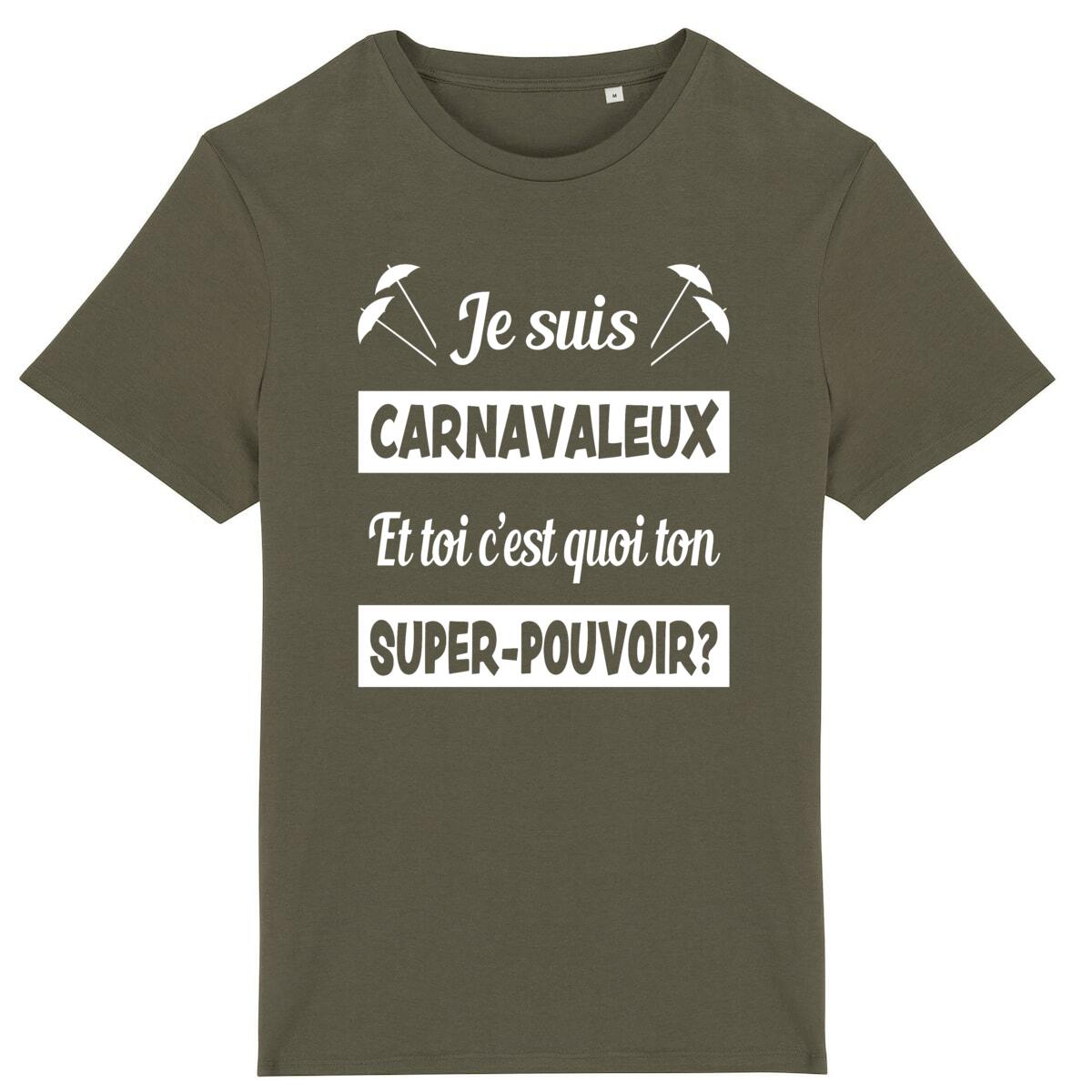 T-shirt Léger Unisexe – 100% coton Bio 150g/m² – Je suis carnavaleux et toi c’est quoi ton super-pouvoir – Image 6