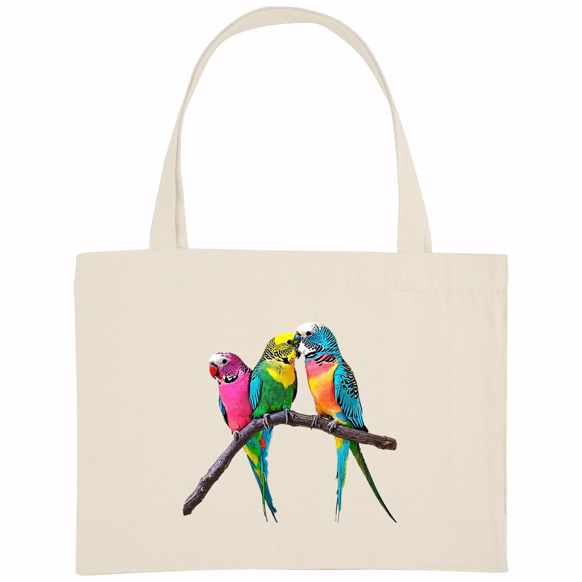 Shopping bag sac de plage écoresponsable perruches – Image 2