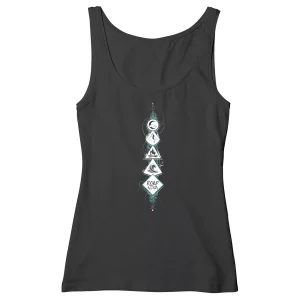 Débardeur Femme Cintré – coton bio – 4 éléments – air et terre