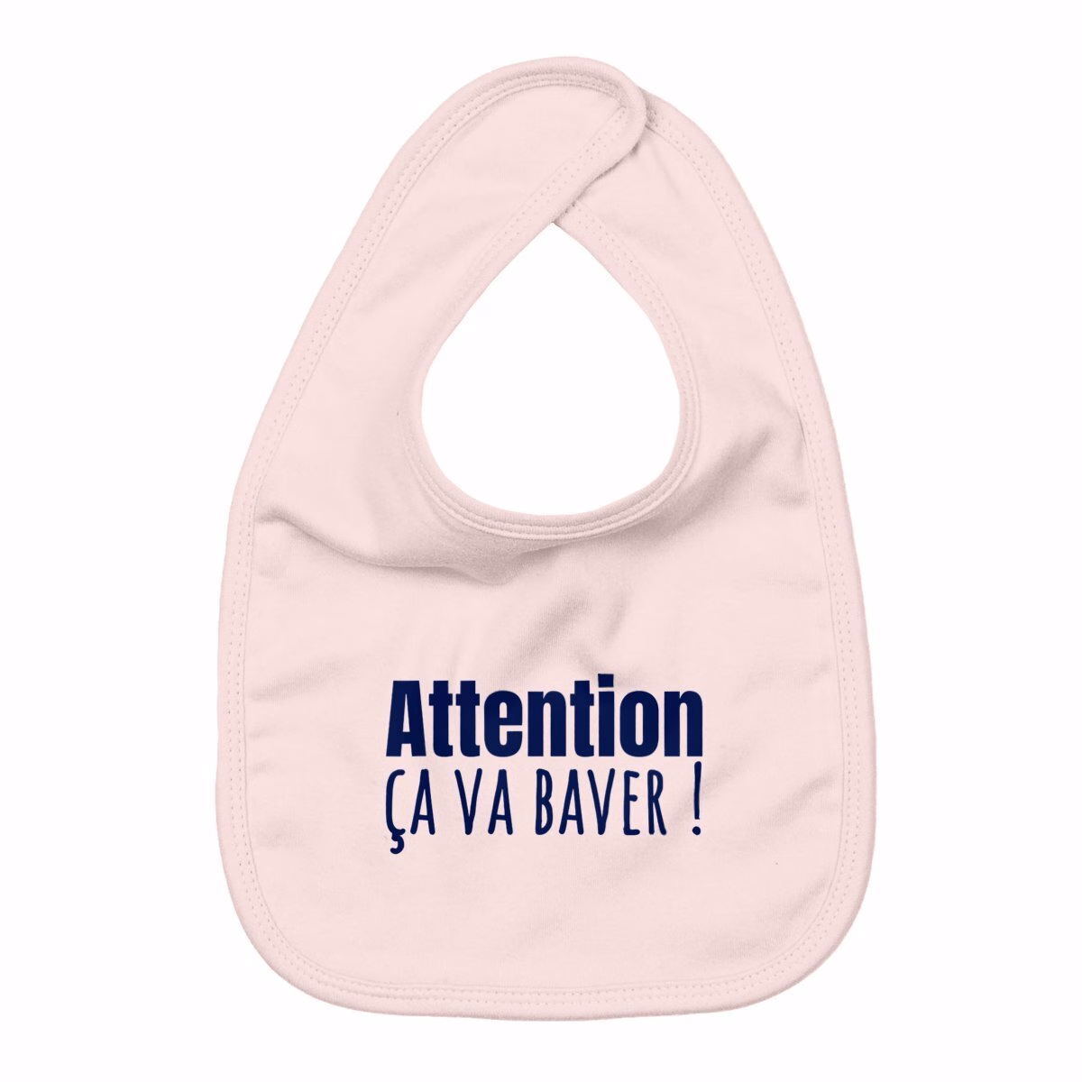 Bavoir bébé coton bio végan Attention ça va baver – Image 3