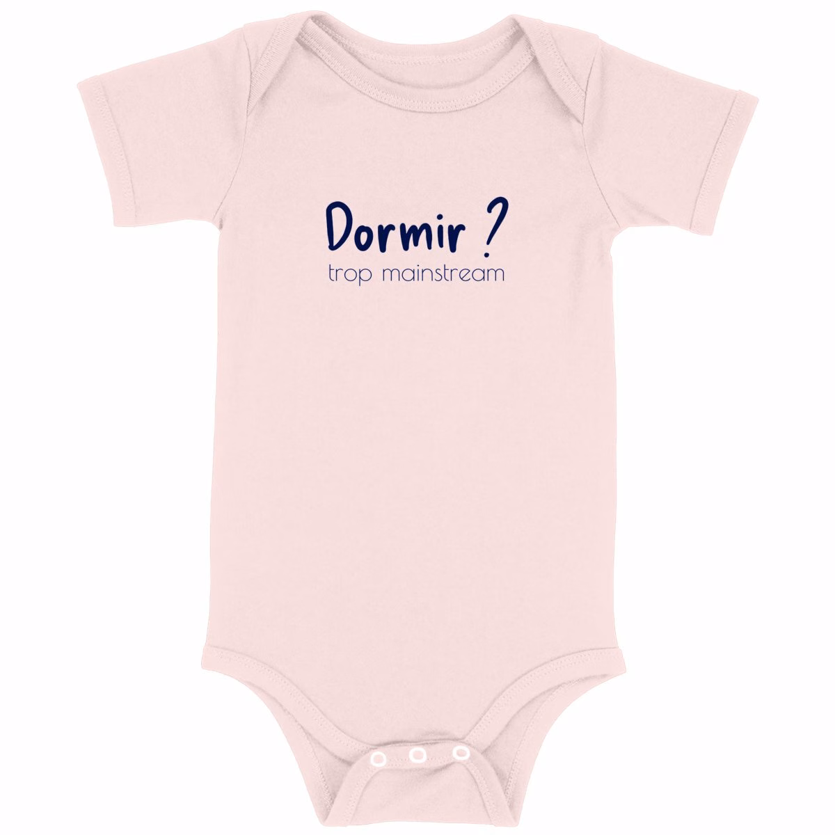 Body bébé humour Dormir trop mainstream en coton bio GOTS – Image 3