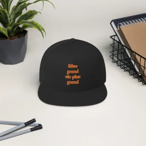 Casquette à visière plate – Rêve grand vis plus grand – Style affirmé pour ceux qui voient loin