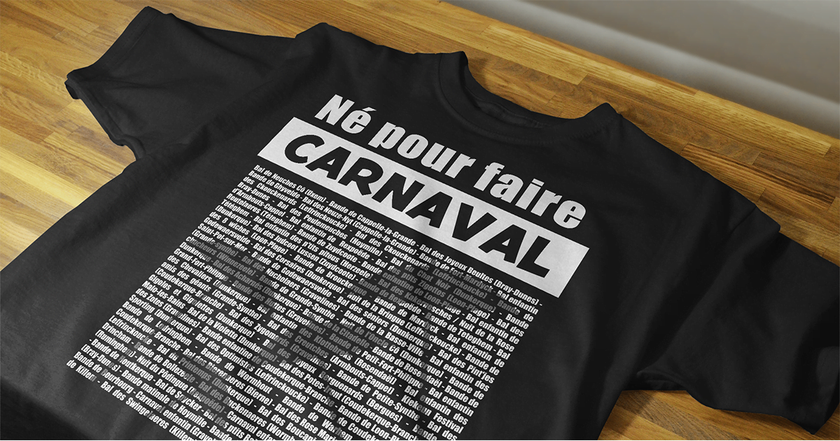 T-shirt Unisexe – 100% coton Bio 180 g/m² – Né pour faire Carnaval – Image 3