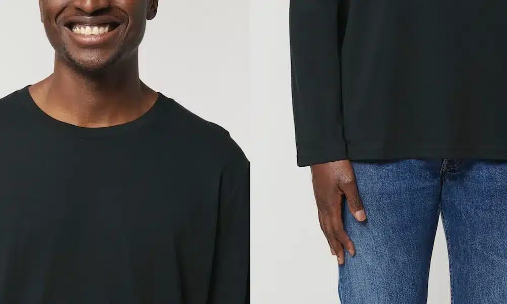 T-shirt végan homme bio manches longues amour – Image 5