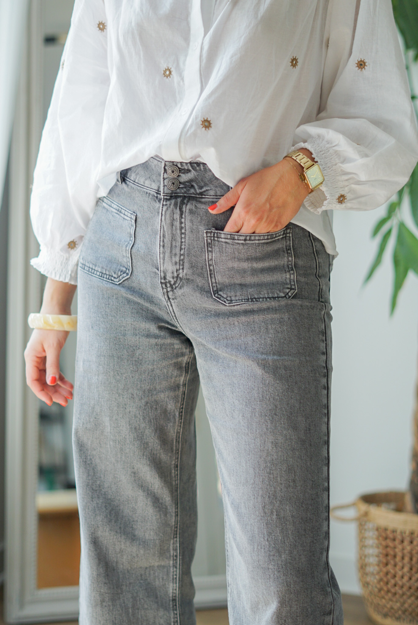 Jean Violette – Gris – Image 3