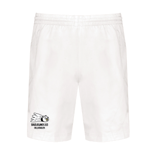 PA154 – Short de sport BLANC – BADJEUNES 83