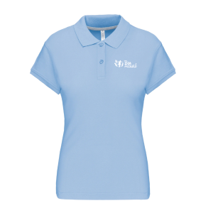 K242 – Polo manches courtes femme – Sky Blue – BON ACCUEIL