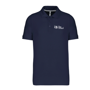 K241 – Polo manches courtes homme- NAVY – BON ACCUEIL
