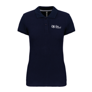 K242 – Polo manches courtes femme – NAVY – BON ACCUEIL