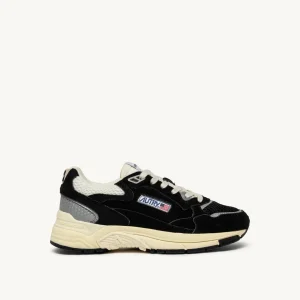 Baskets Hyperway En Mesh Et Daim Noir ET Argent AUTRY