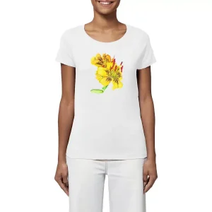 T-shirt végan femme coton bio fleur de lys
