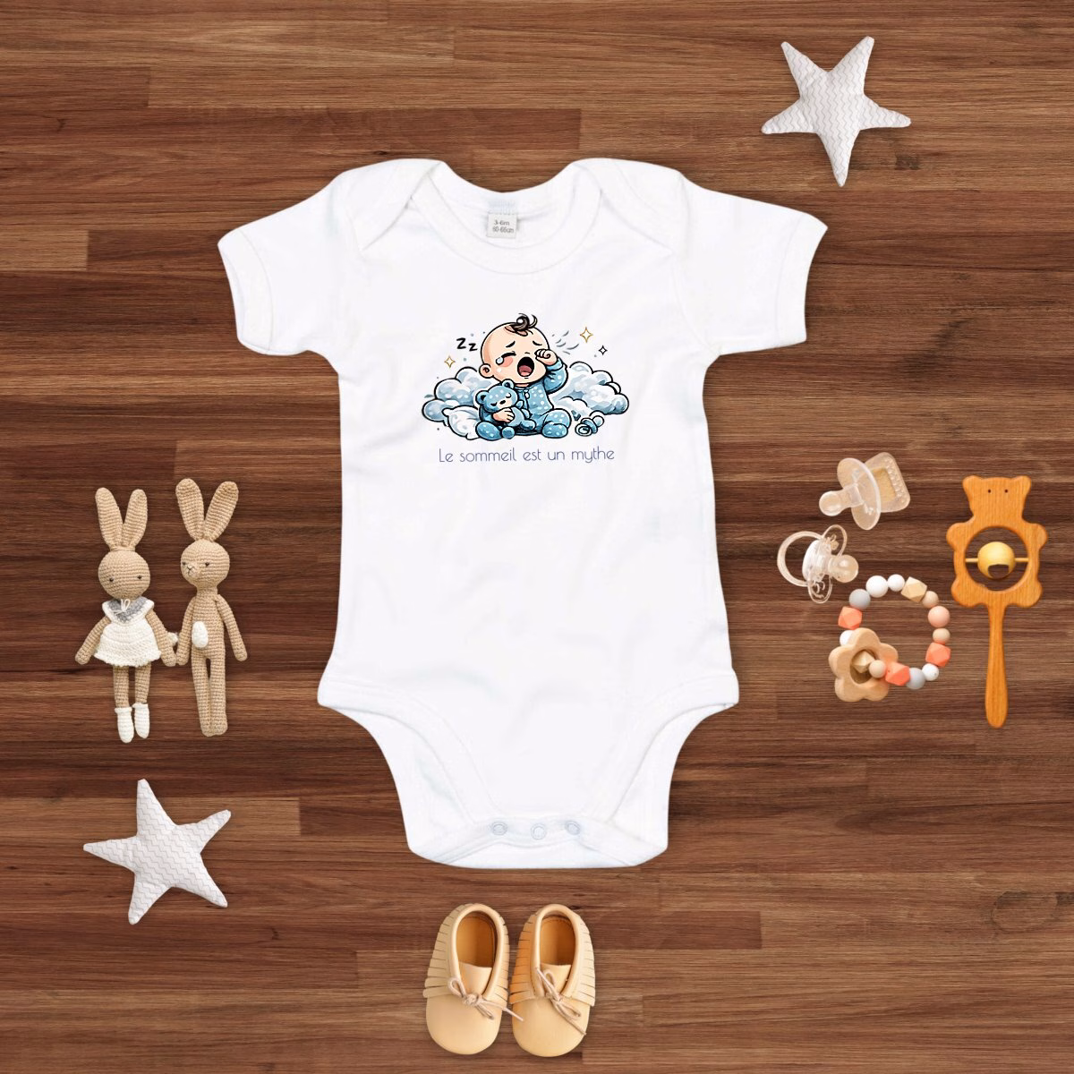 Body bébé coton bio Le sommeil est un mythe éthique et fun