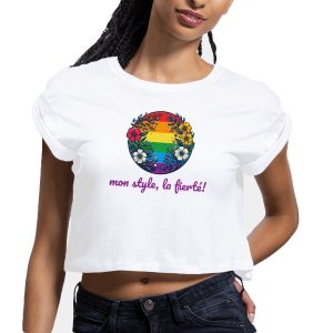 Crop top coton bio femme LGBTQIA+ fierté