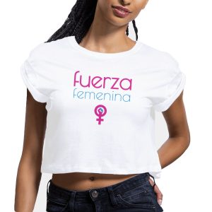 Crop top bio femme Fuerza femenina féministe