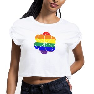 Crop top Femme Premium fleur LGBTQI+ bio