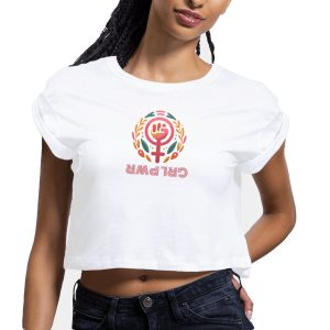 Crop top femme bio Girl Power éthique