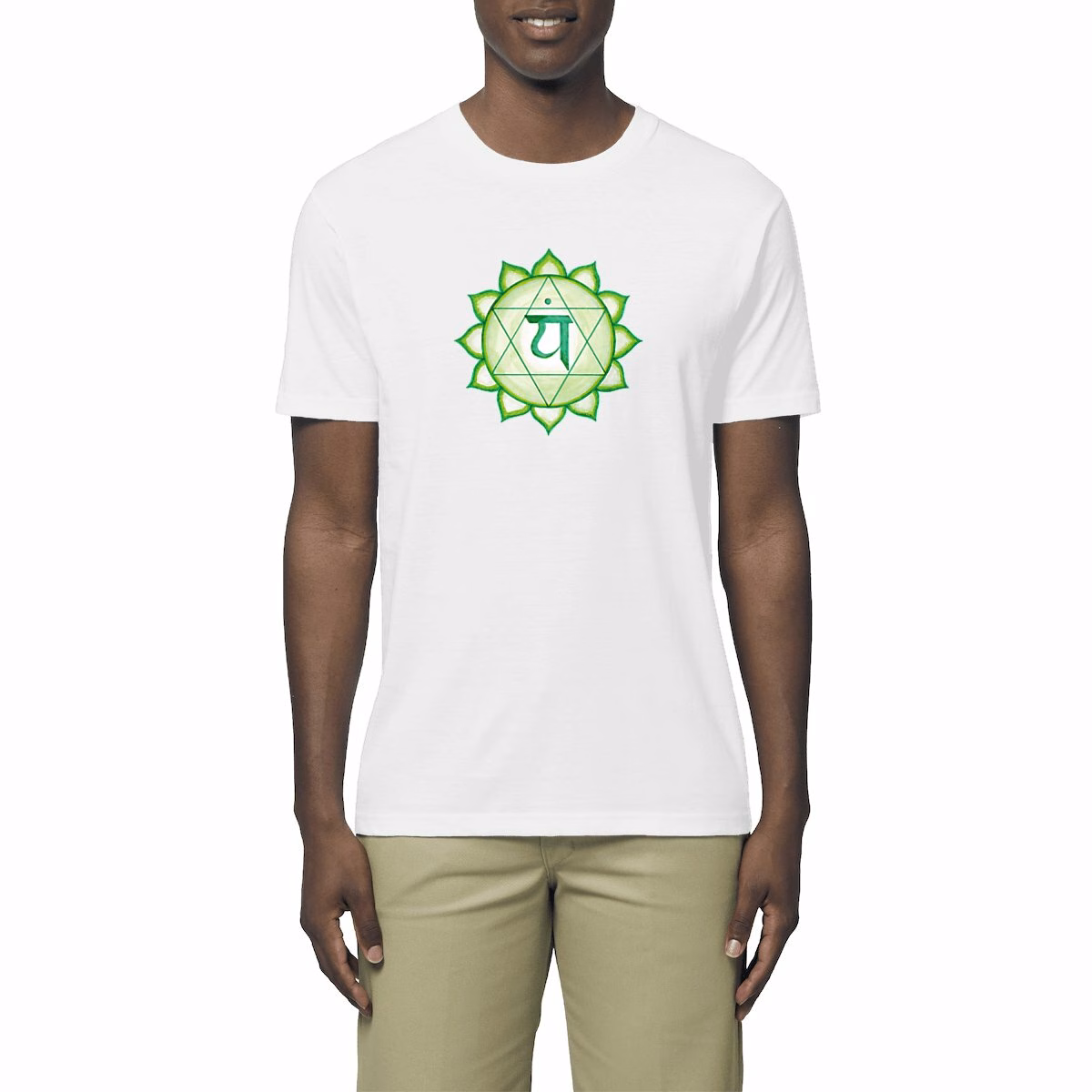 T-shirt végan unisexe chakra du cœur bio