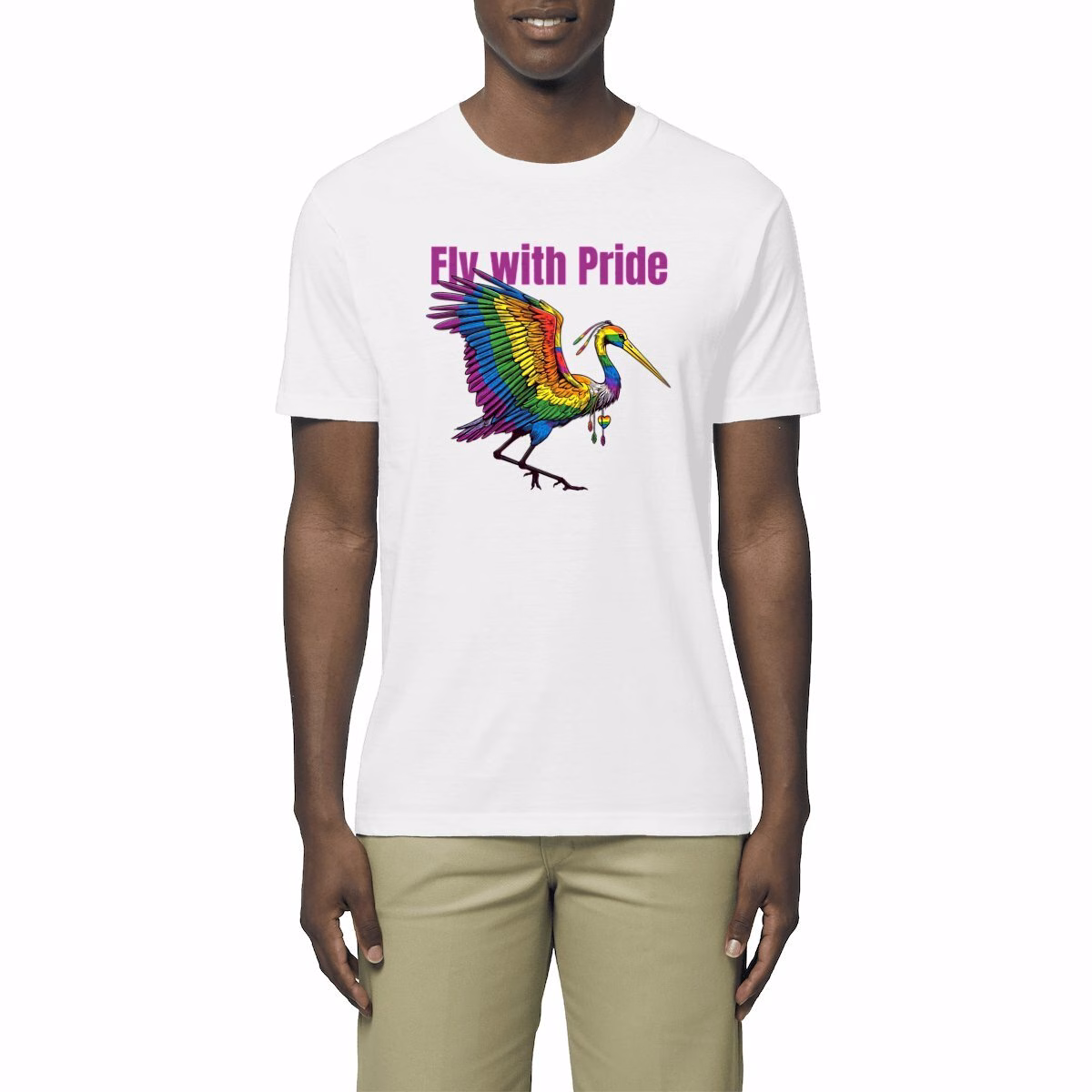 T-shirt unisexe Fly with Pride LGBTQIA bio