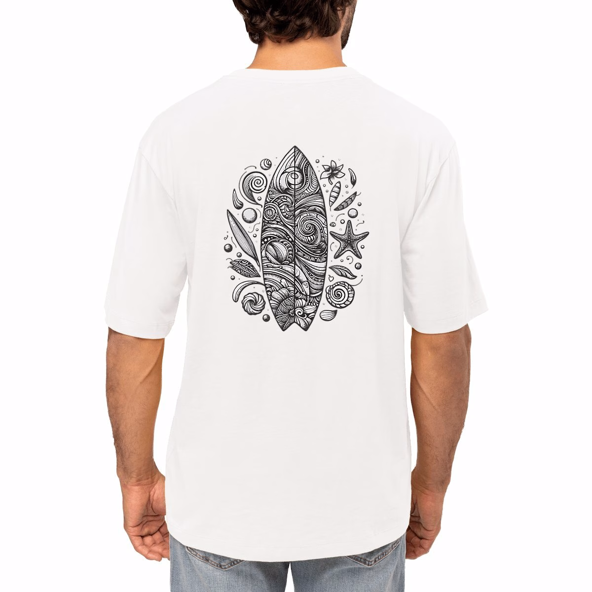 T-shirt Oversized végan surf dos écoresponsable