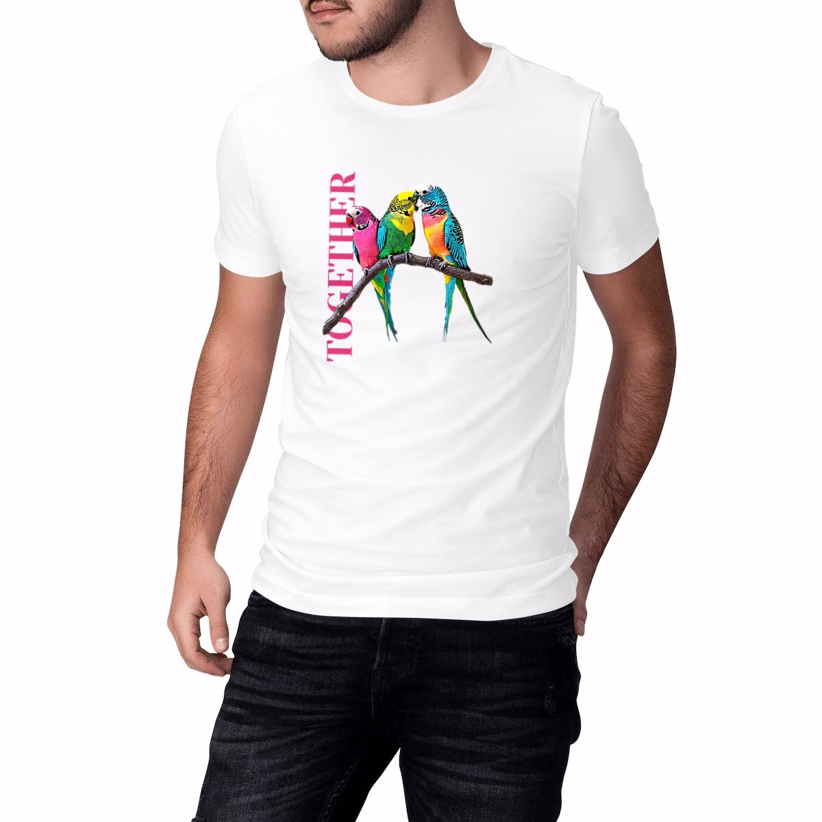 T-shirt unisexe coton bio conversion 3 perruches
