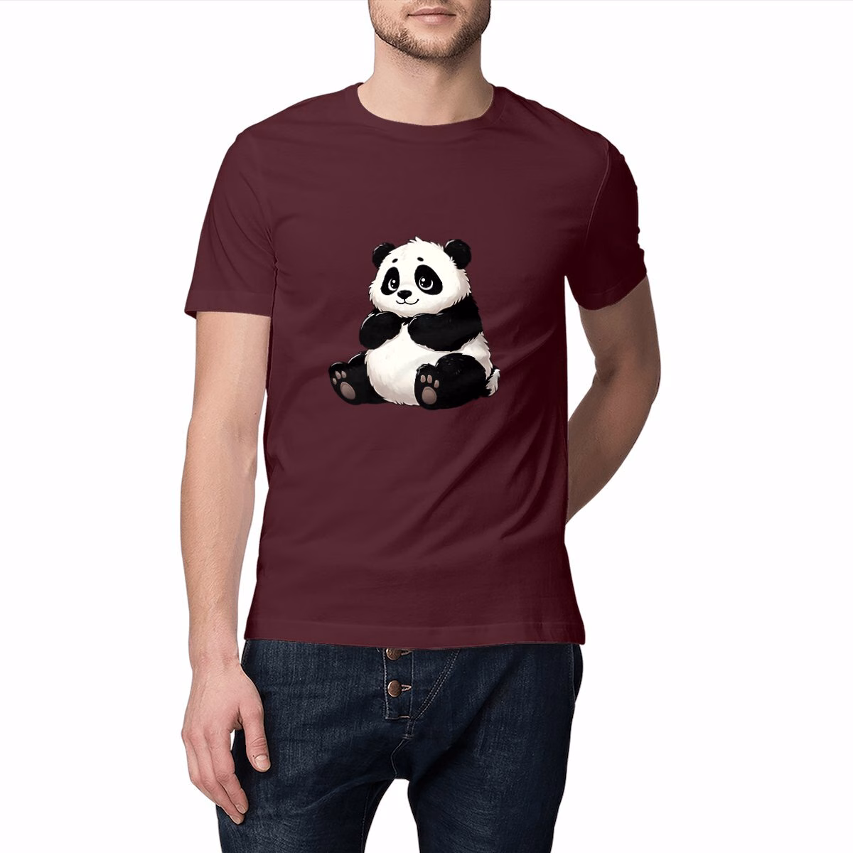 T-shirt panda unisexe coton bio écoresponsable