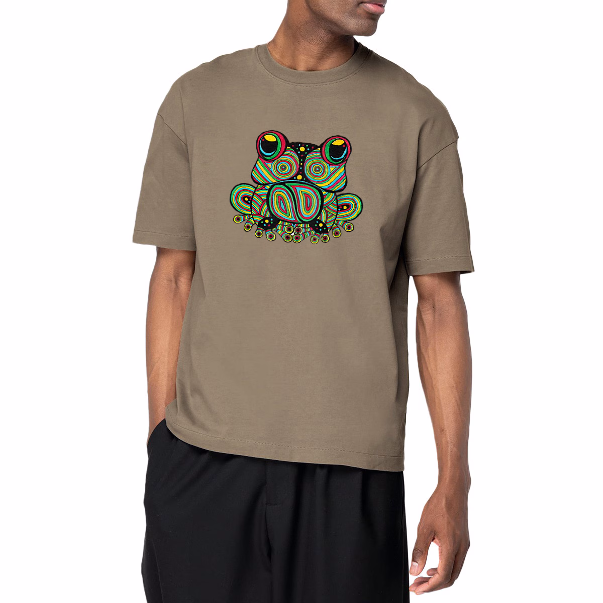 T-shirt Grenouille Psychédélique bio oversize