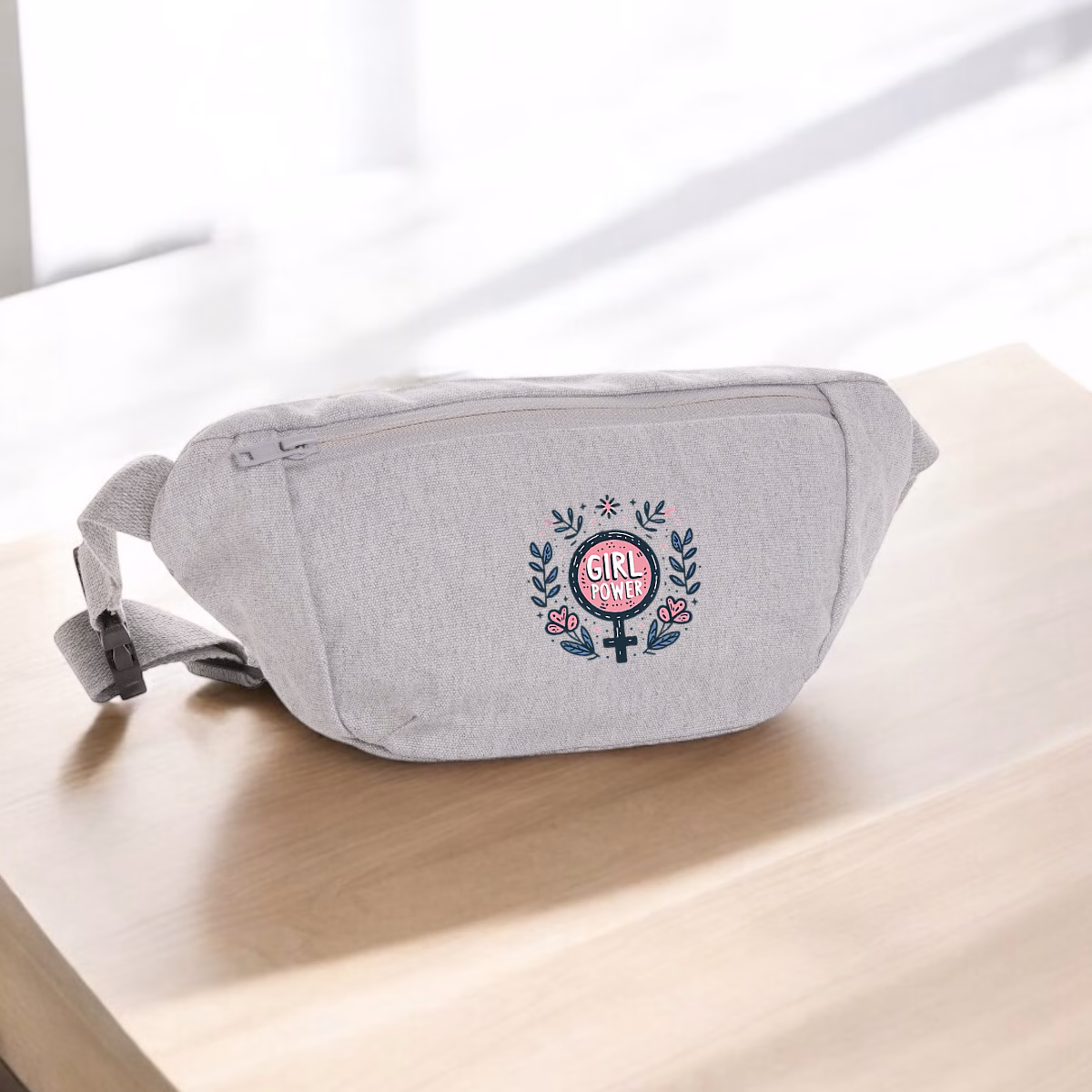 Sac banane toile recyclée Girl Power éthique