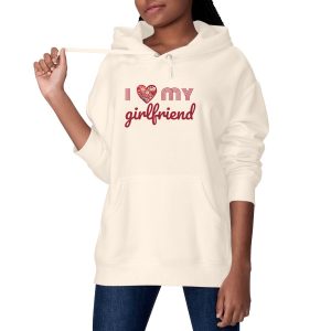 Sweat à capuche I love my girlfriend bio