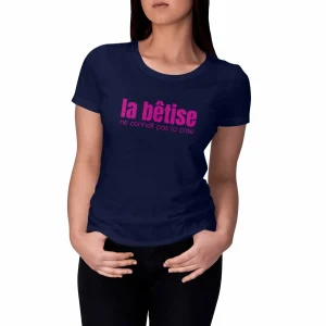 T-shirt femme bio La bêtise ne connaît pas la crise