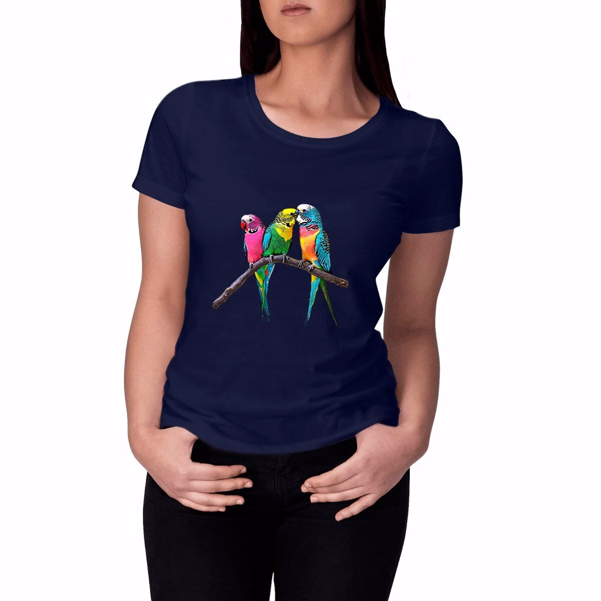 T-shirt femme écoresponsable 3 perruches