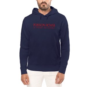 Sweat à capuche éthique Poisson rouge bio