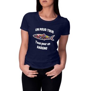 T-shirt Femme – 100% coton Bio 155g/m² – Un pour tous Tous pour un hareng