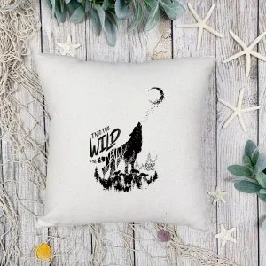 Coussin et housse – commerce équitable – Loup