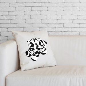 Coussin chien géométrique premium équitable